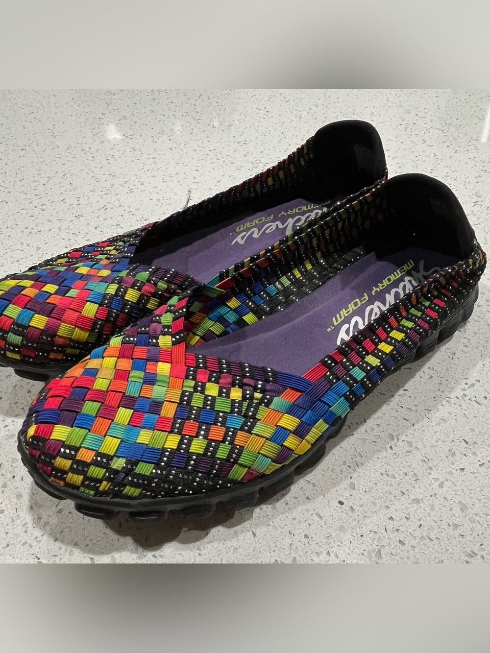 Skechers EZ Flex 2 Delphi Slip-on Multi Color Flat Comfort Shoes Women’s SZ 8.5